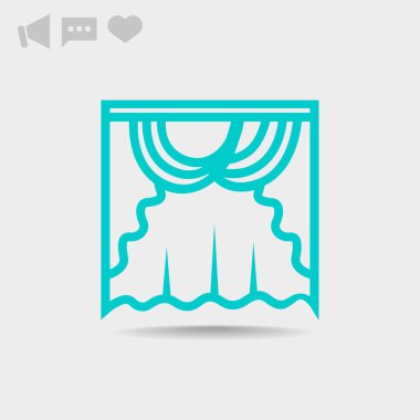 Perdeleri web simgesi.