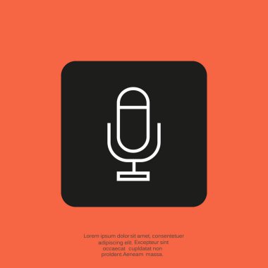 Basit mikrofon web simgesi