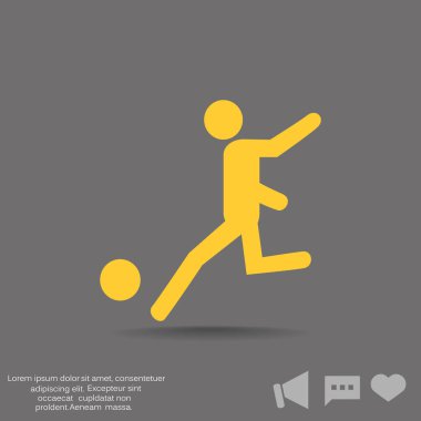 Futbol oyuncu siluet