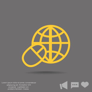 Dünya web simgesi. vektör tasarımı