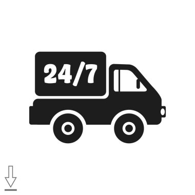 Nakliye ve teslimat web simgesi. vektör tasarımı