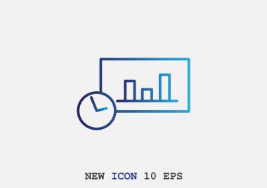 Grafik simgesi üzerinde Eğri ok