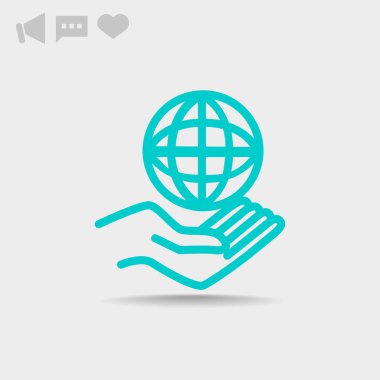 Dünya web simgesi. vektör tasarımı