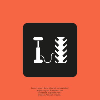 Hava pompası ve lastik web simgesi