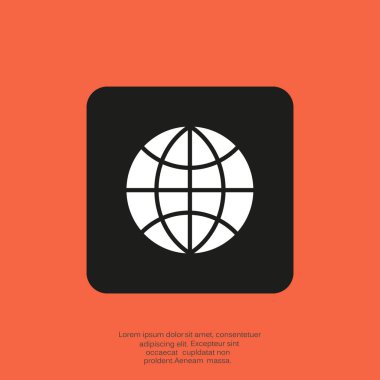 Dünya web simgesi. vektör tasarımı