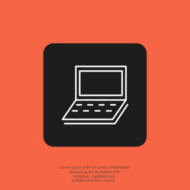 Basit dizüstü web simgesi