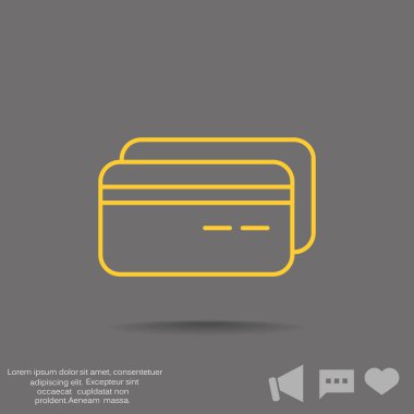 Plastik kart basit web simgesi