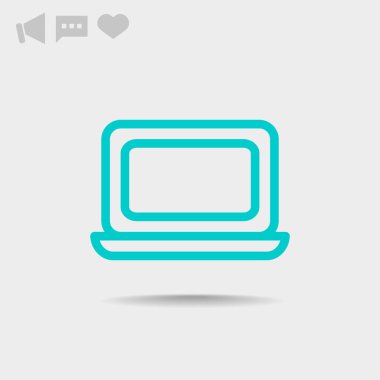 Basit dizüstü web simgesi