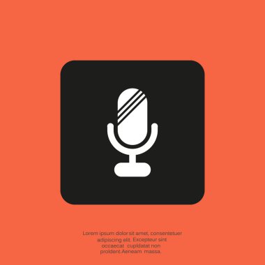 Basit mikrofon web simgesi