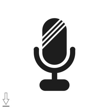 Basit mikrofon web simgesi