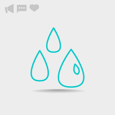 Sıvı damlacıkları basit web simgesi