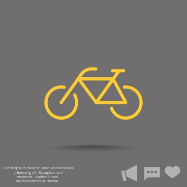 Bisiklet basit web simgesi