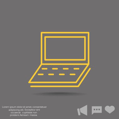 Basit dizüstü web simgesi