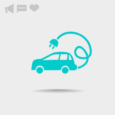 Elektrik araba basit web simgesi