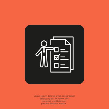 İşadamı denetim listesi simgesi