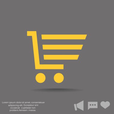 alışveriş sepeti web simgesi. vektör tasarımı