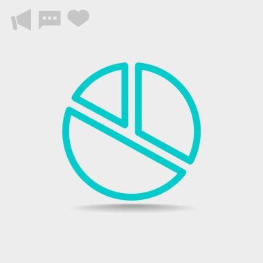 Yüzde kavramı yuvarlak web simgesi