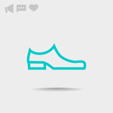 Ayakkabı düz simgesi