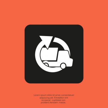 Nakliye ve teslimat web simgesi. vektör tasarımı