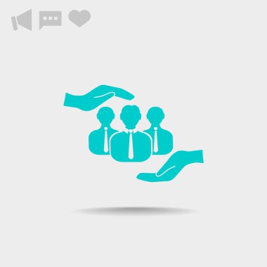 insanlar ve eller web simgesi grubudur. Vektör tasarımı