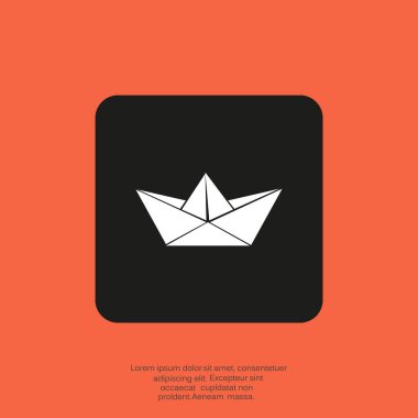 Kağıt gemi basit web simgesi