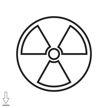 Bir radyasyon işaret basit simgesi
