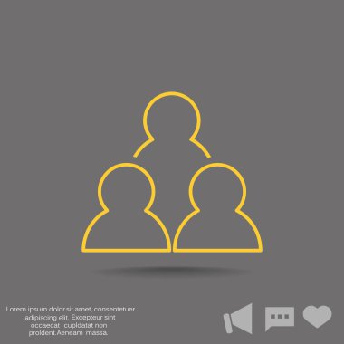 insanlar web simgesi grubudur. Vektör tasarımı