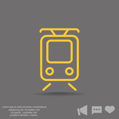 Basit tramvay simgesi