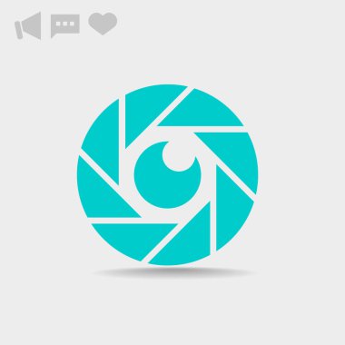 Objektif göz web simgesi