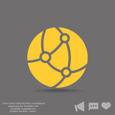 Dünya web simgesi. vektör tasarımı