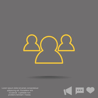 insanlar web simgesi grubudur. Vektör tasarımı