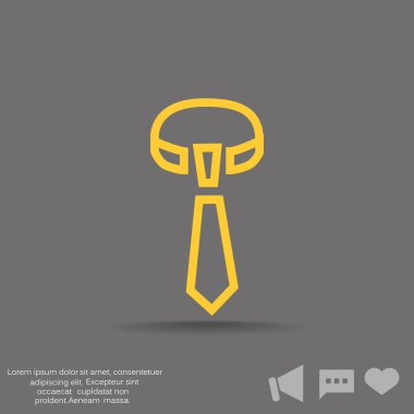 Düğümlü kravat basit web simgesi