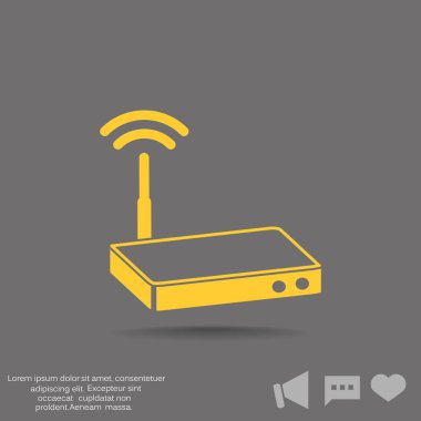 yönlendirici basit simgesi