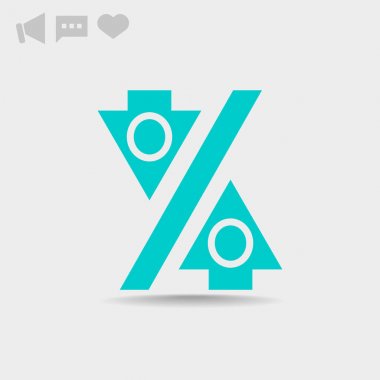 yüzde işareti simgesi