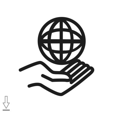 Dünya web simgesi. vektör tasarımı