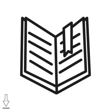 Kitap Düz Simgesi 
