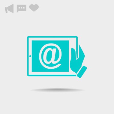 E-posta işareti ile dijital tablet