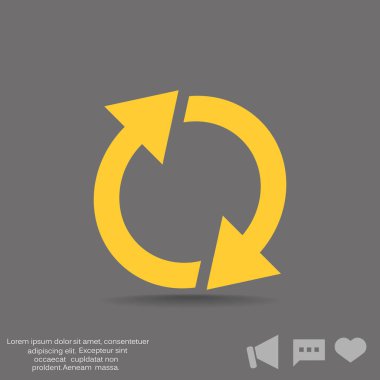 döndürme oklarını daire