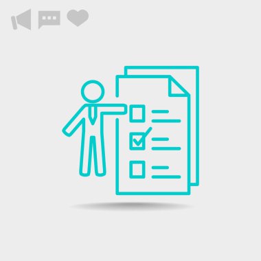 İşadamı denetim listesi simgesi