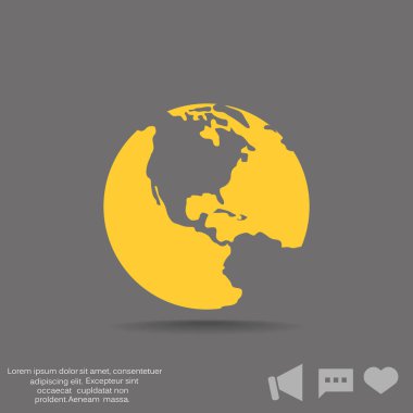 Dünya web simgesi. vektör tasarımı