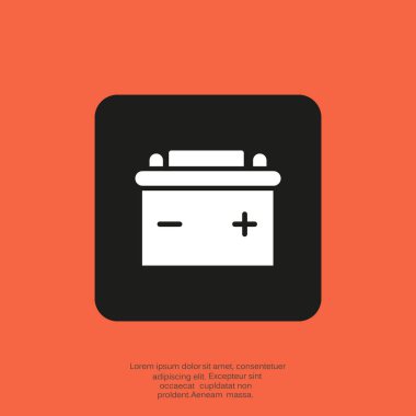 Basit araba pil web simgesi