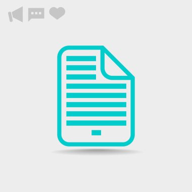 Belge dosya basit web simgesi