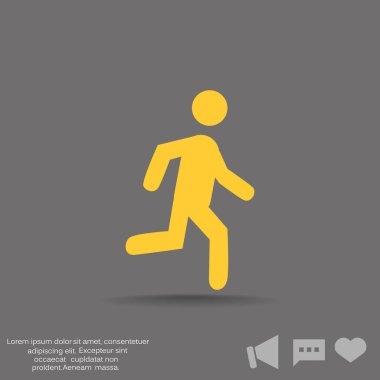 erkek figürü çalışan simgesi