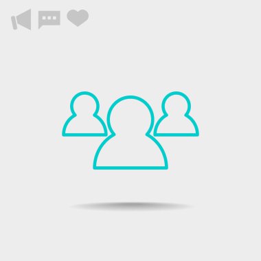 insanlar web simgesi grubudur. Vektör tasarımı