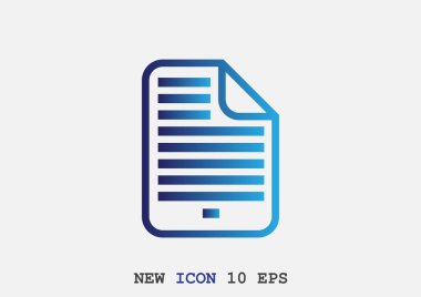 Belge dosya basit web simgesi