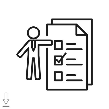 İşadamı denetim listesi simgesi