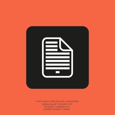 Belge dosya basit web simgesi