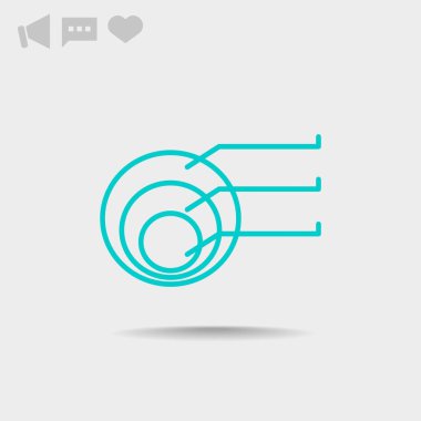 Yüzde kavramı yuvarlak web simgesi