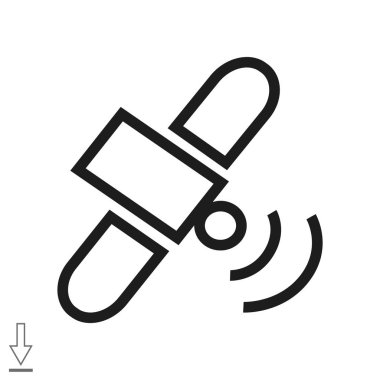 Uzay İstasyonu ince çizgi simgesi