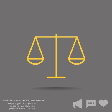 ölçekler web simgesi. 